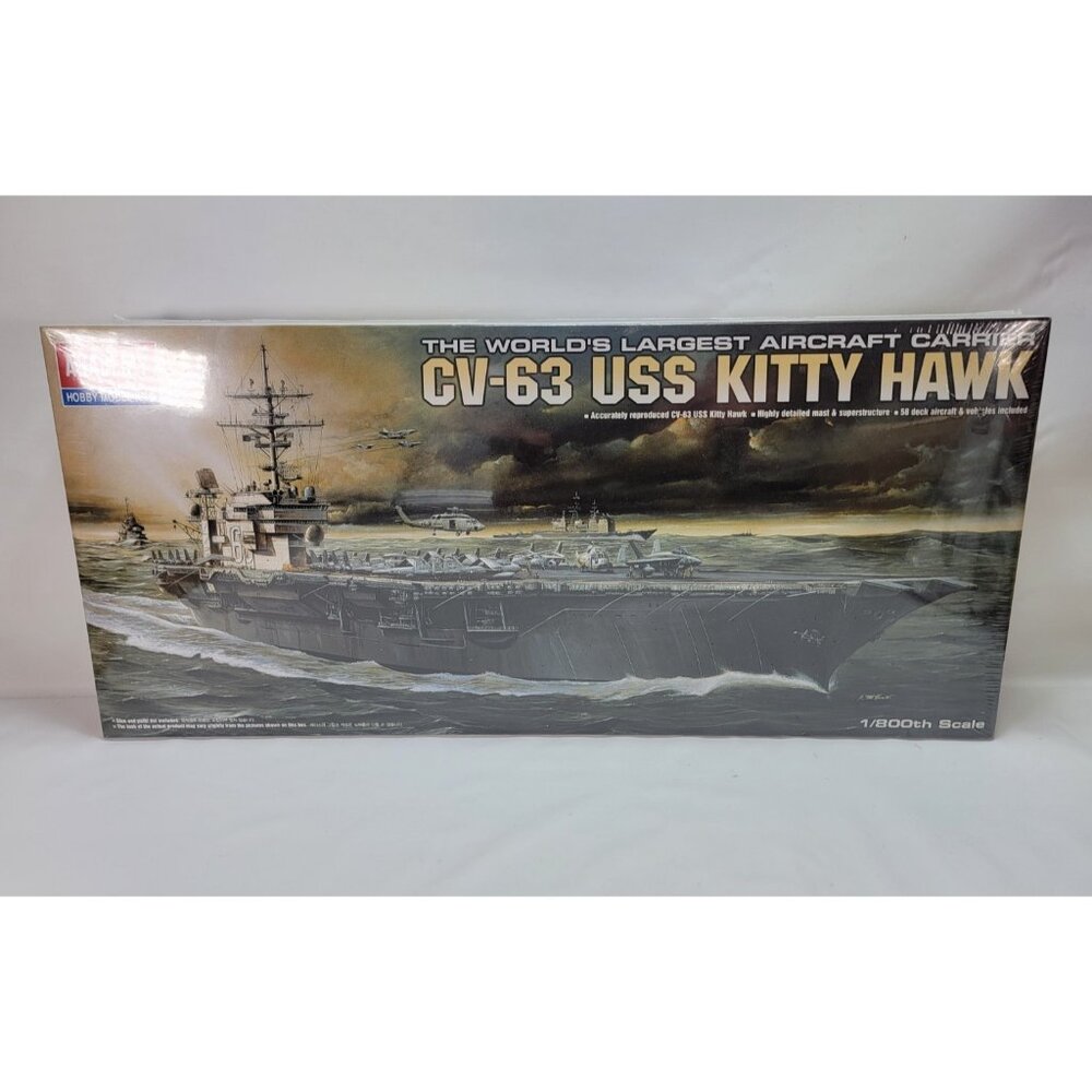 Academy Hobby Model Kit USS Kitty Hawk Aircraft Carrier CV-63 1/800 New